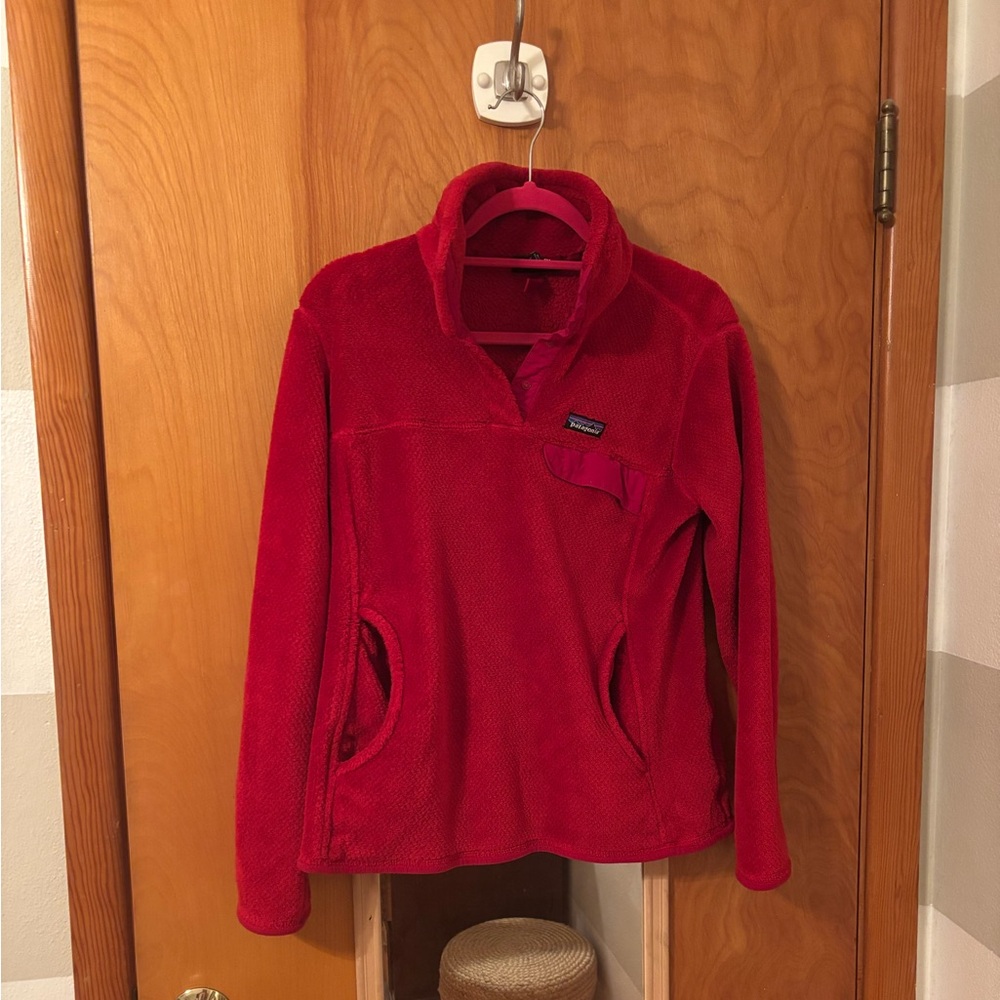 Patagonia Re-Tool Half Snap Pullover Red Women’s Large
